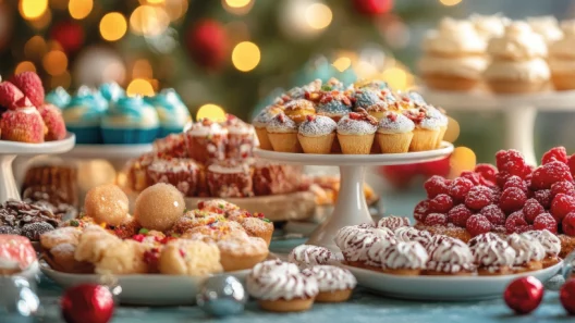 mesa de doces natalinos