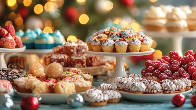 mesa de doces natalinos