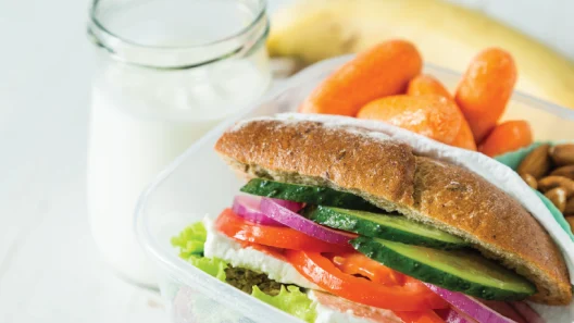 opções de lanche saudável